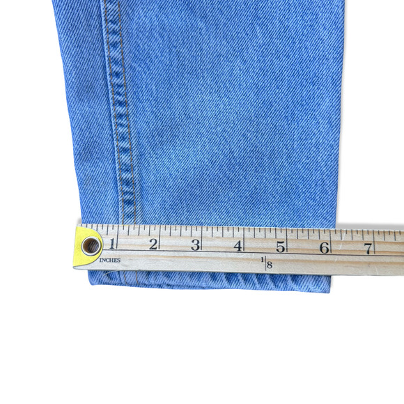 Vintage Levi’s 950 Women’s Blue Jeans 7 MED USA Made Relaxed Fit Tapered Leg - Picture 4 of 16